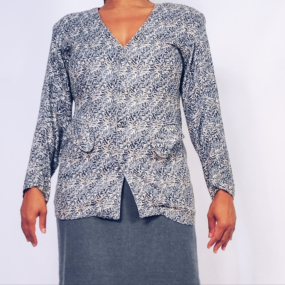 Fern Print Jacket Top - Picture 3 of 8